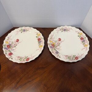 2 Salad Plates Vintage Spode FAIRY DELL Copeland England Floral Cottage Core